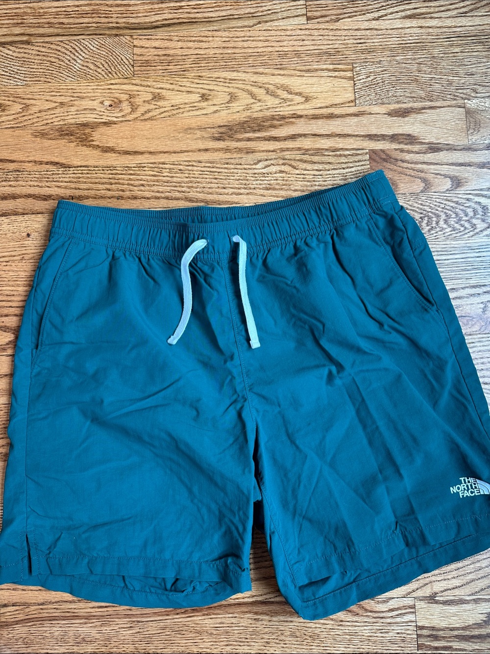 The North Face Men's Green 2.0 Action Short with White Drawstring